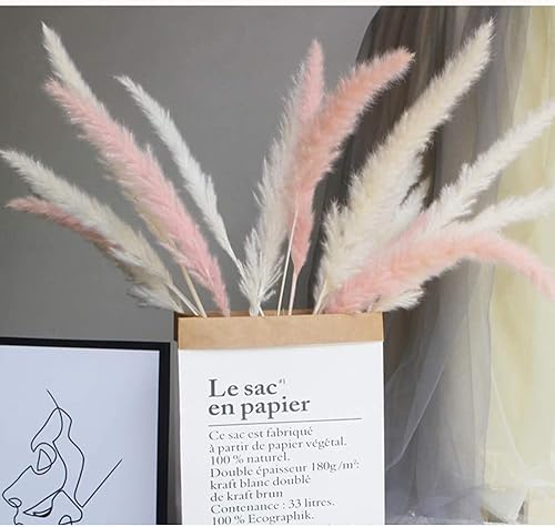 Miniatura 22 de Paquete de 100 gavillas de trigo seco marfil, arreglos de otoño premium, al por mayor, bricolaje, mesa para el hogar, boda, Navidad (amarillo)