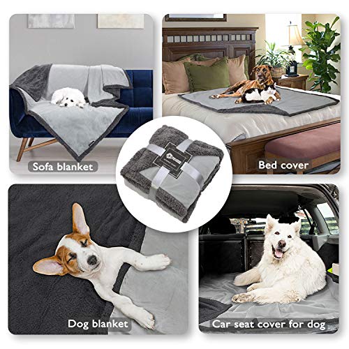 Catalonia Classy Liebesdecke Wasserdicht für Sex, Kuschelig, Wasserfeste Hundedecke Katzendecke Sofa Schutzdecke, Bett Decke, M 125x150 Grau Klein