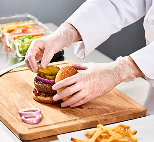 image for Care Plus Disposable Vinyl Gloves Large Size | Heavy Duty | Non Steril