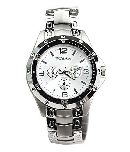 ITHANO Rosra Chronograph Style Round Dial Silver Colour Men's Wrist Watch - ITROSSL02M