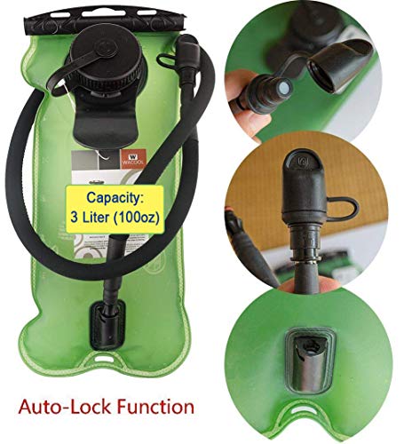 Wacool 3L 3Liter 100Oz Bpa Free Eva Hydration Pack Bladder, Leak-Proof Water Reservoir (Green(Double Opening)) #TOP1
