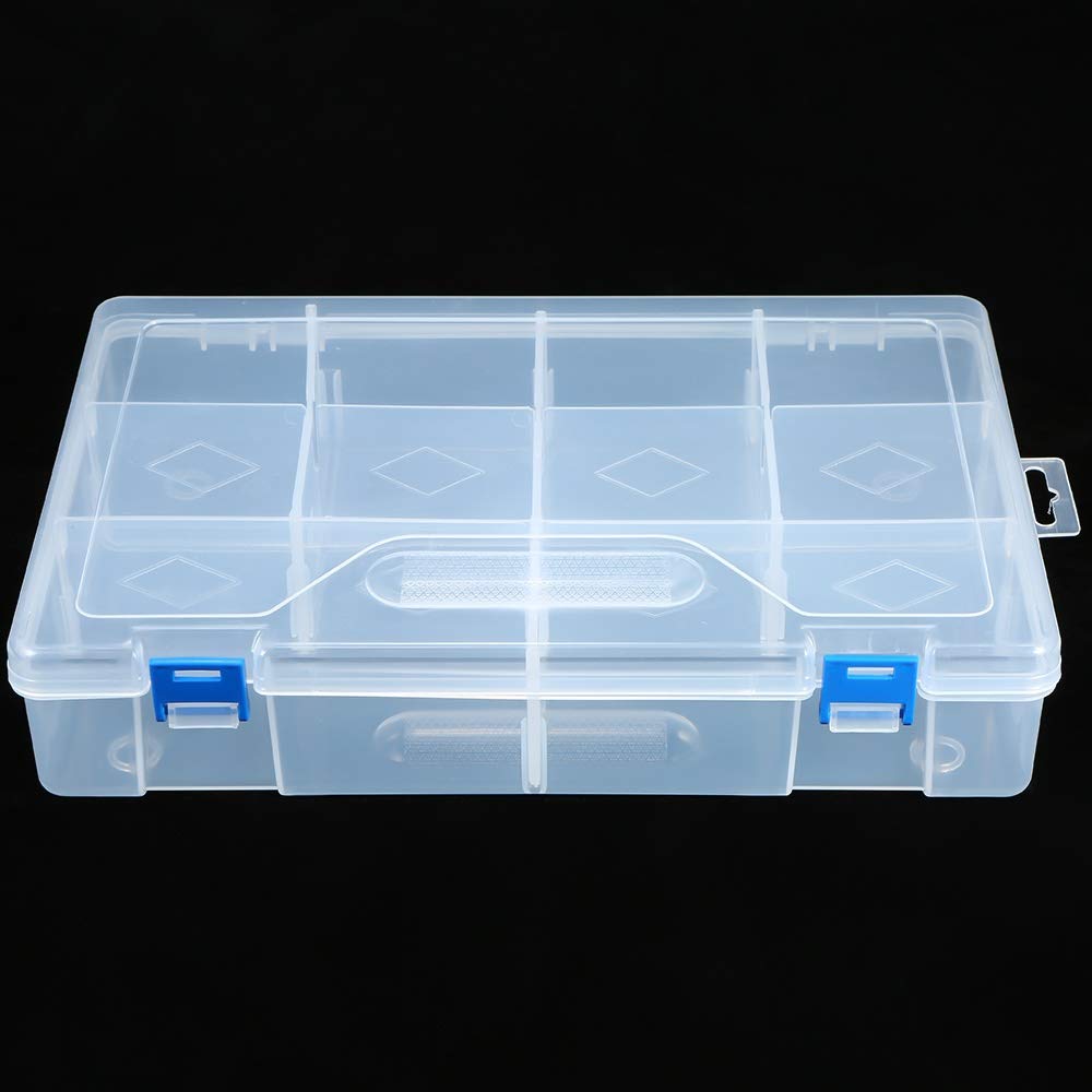 Scatola portaoggetti in plastica con scomparti multipli organizer per strumenti di gioielli componenti elettronici Contenitore per attrezzatura da pesca per una facile organizzazione