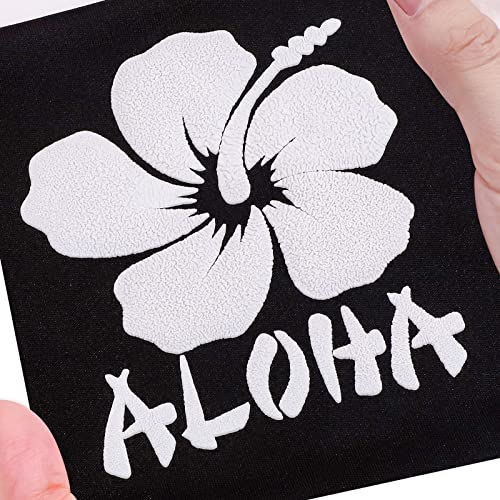 Wrapxpert Puff Vinyl Heat Transfer White 3D Puffy Htv Iron On Vinyl For Tshirts,Easy Cut/Weed Foaming Adhesive Vinyl Htv For Heat Press,Clothing,10"X5Ft #TOP2