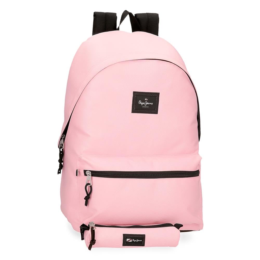 Pepe Jeans Aris Colorful Mochila para Portátil Doble Compartimento Portátil 15,6 Pulgadas Rosa 31x44x17,5 cms Poliéster by Joumma Bags
