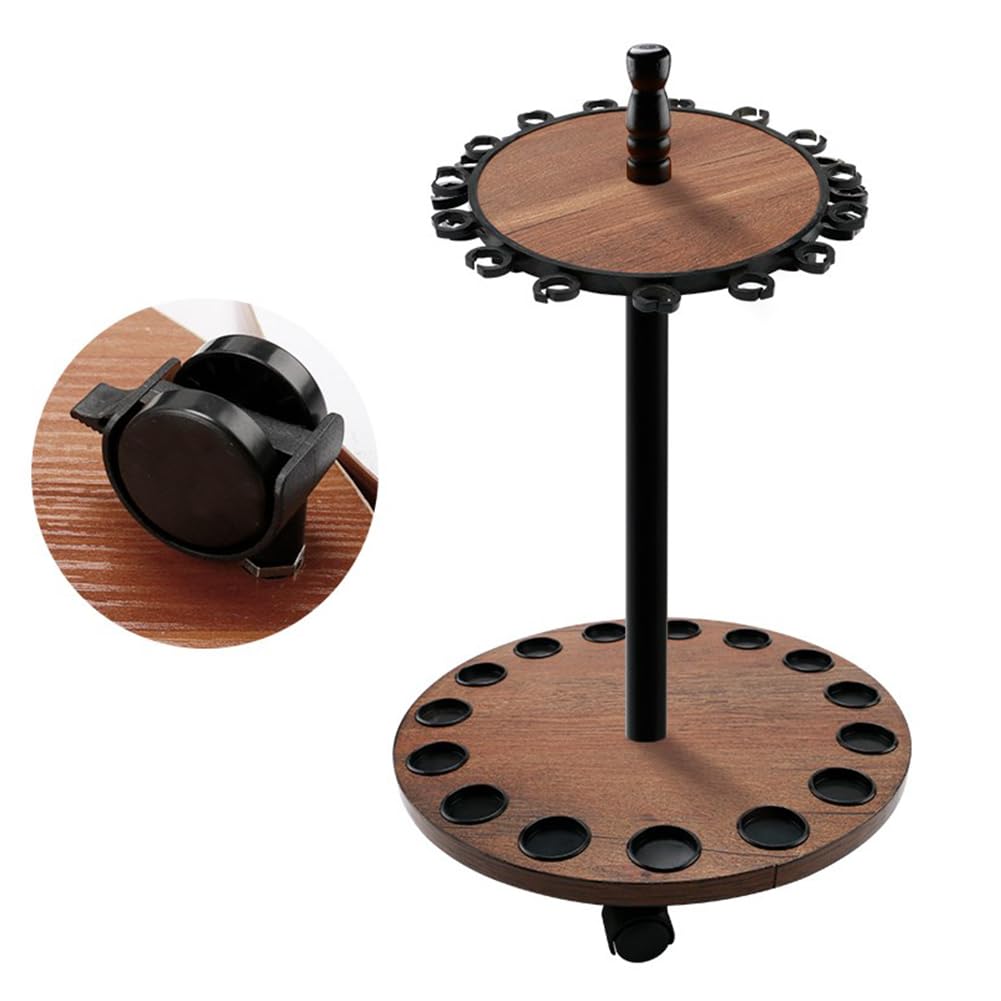 Jumei ロッドスタンド 移動便利 キャスター付き 15本立て 回転式ロッドスタンド 釣竿 収納 ロッドラック コンパクト 天然木製 組立簡単 竿 立て 釣り竿立て (ナチュラル) : Jumei ロッドスタンド 移動便利 キャスター付き 15