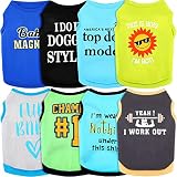8 Pieces Pet Shirts Printed Puppy Shirts Soft Dog Shirt Pullover Dog T Shirts Cute Dog Sweatshirts V
