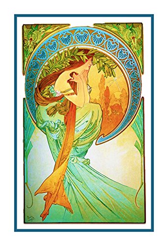 Orenco Originals The Arts Poetry by Alphonse Mucha Counted Cross Stitch Pattern