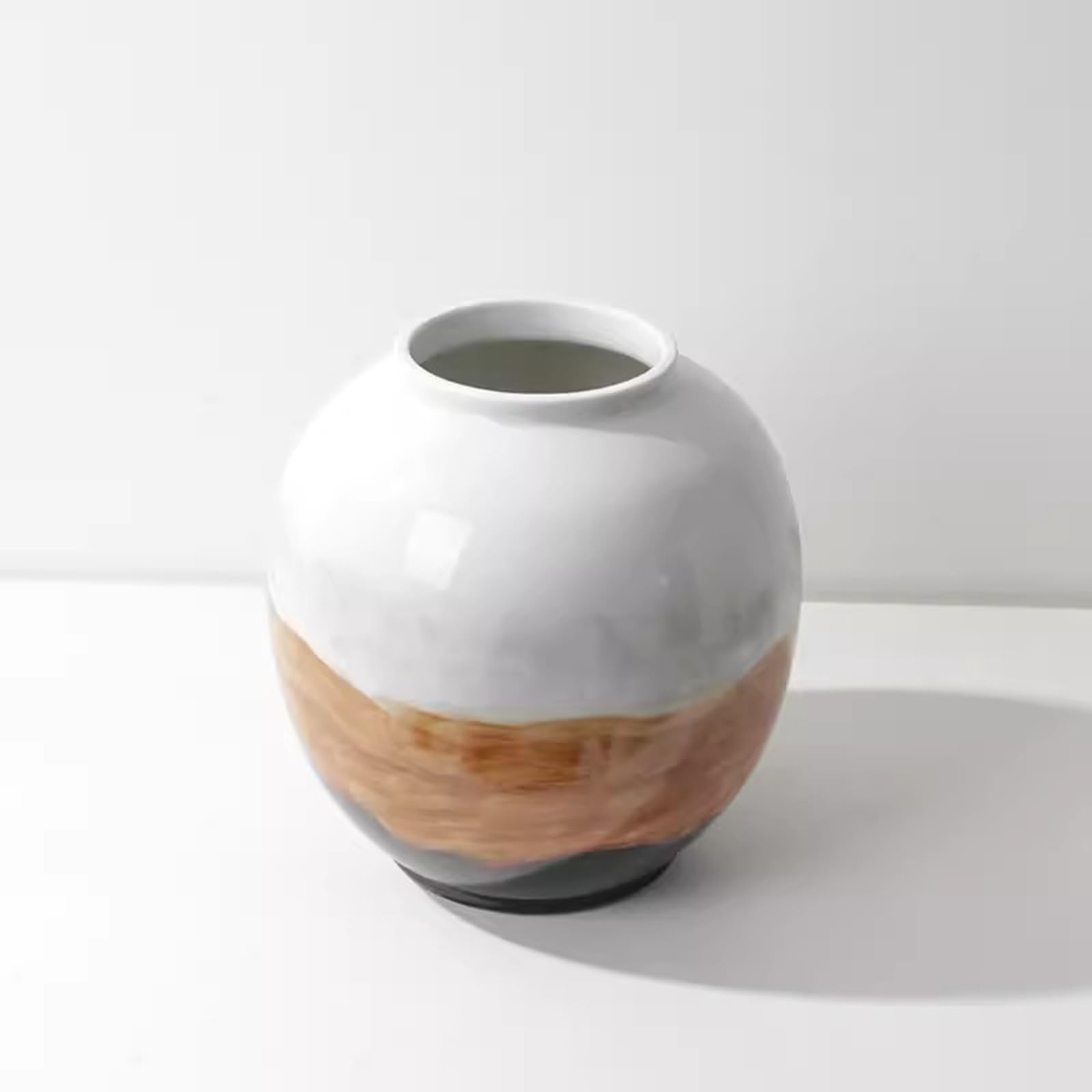Jarrones Decorativos Modernos Nuevo jarrón de cerámica Pintado a Mano de Estilo Chino, Adornos for Sala de Estar, vestíbulo, Estante Antiguo, decoración de estantería Jarrones(L)
