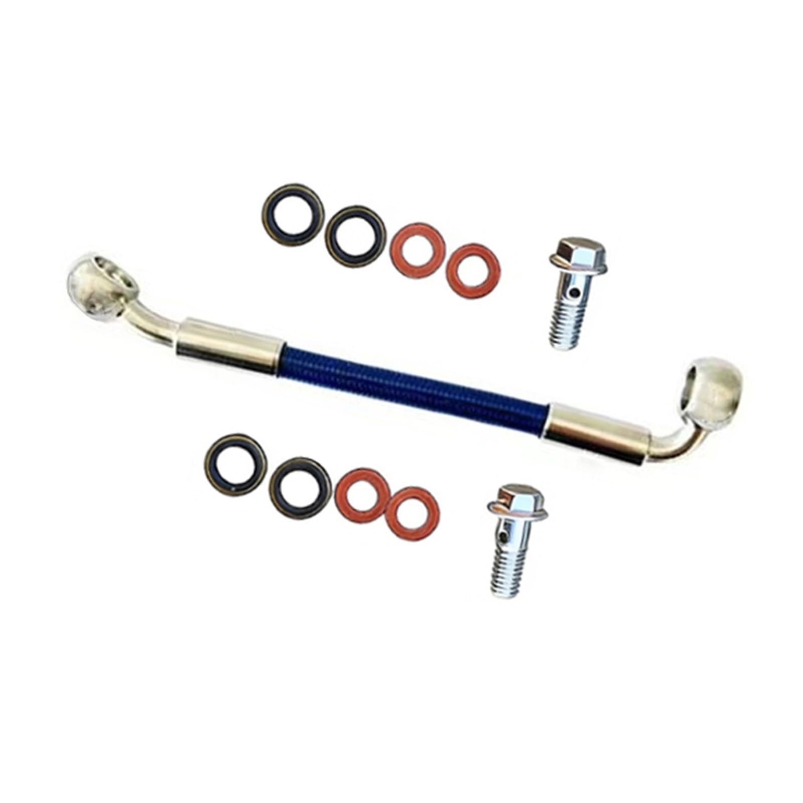 Motorcycle Brake Hose Motorcycle 28°-90° Braided Hydraulic Brake Steel Clutch Oil Hose Line Pipe 30cm-500cm M8 M10 Accessories(450cm)