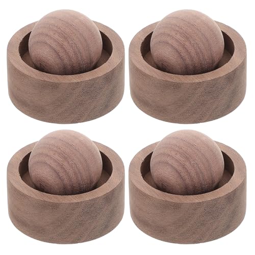 Set 4 Difusores Aromáticos de Madera Natural Círculo Nogal
