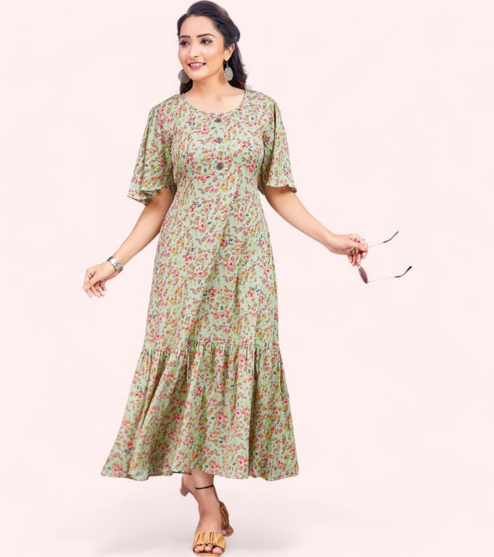 Image of Polyester Floral Regular Women Kurta