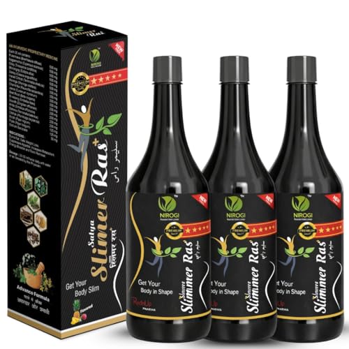 Image of Ayurvedic Weight Loss Syrup for Men and Women - 500ml | Herbal & Natural Tonic for Weight Loss | Supports Metabolism & Helps in Digestion with No Side Effect & Additives Free (Pack of 3)