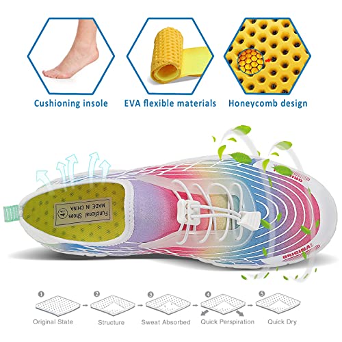 Image of MAYZERO Water Shoes Men Women Swim Surf Shoes Beach Pool Shoes Wide Toe Hiking Aqua Shoes Winter House Slippers