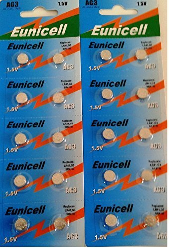 Pulsante cella Eunicell AG3 Partita 20 batterie