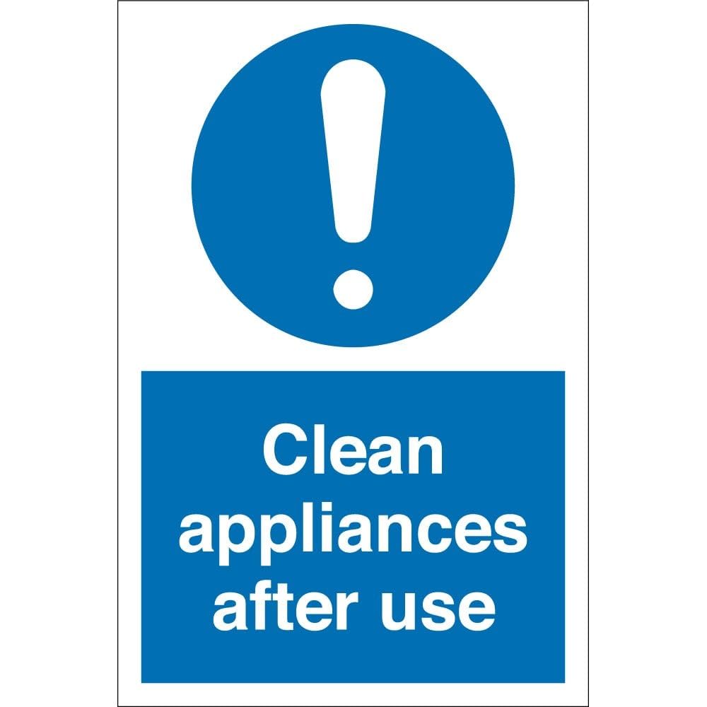 Signage Clean Appliances After Use Signs Metal Sign For Wall, Fence, Or Gate 12"X8"