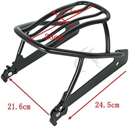 TCMT Black Solo Luggage Rack Fits For Harley Dyna Street Bob Super Glide 06-17 Replace 52796-09
