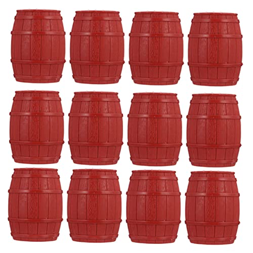 TEHAUX 14 Unidades Modelo Barril Pirata Recipientes Com Tampas Modelo De Barril De Pirata Mini Balde