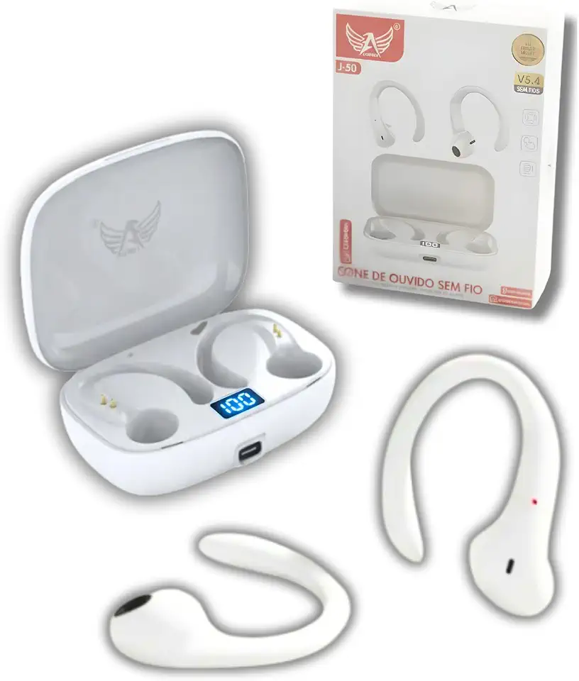 Fone de Ouvido, Bluetooth 5.4, 12h de Bateria, Com Microfone Embutido. Design Elegante e Ergonômico. Ideal para Ouvir Musica, Podcasts e Videogame. IPhone e Android