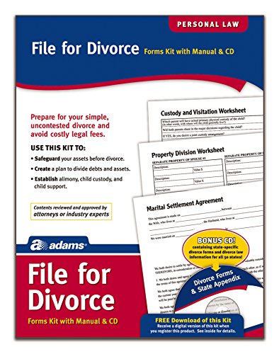 Adams Divorce Kit, Forms and Instructions, Includes CD (K302)