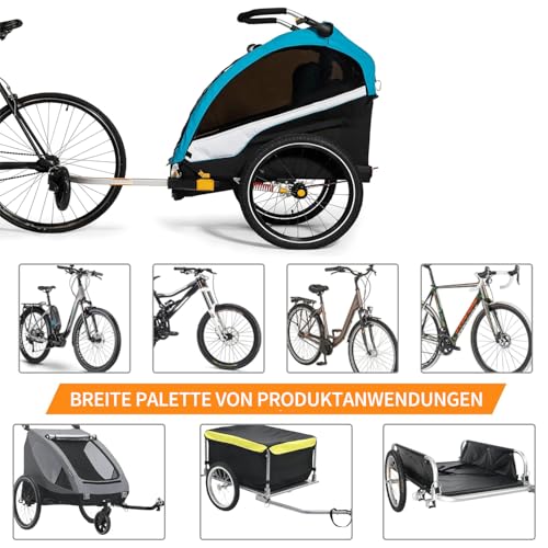 Fahrradanhänger Kupplung, Universal Kupplung für Kid/Kid Plus ab 2016, Kompatibel mit Vaya 1 & Keeke 2, Adapter Fahrradanhänger,Schwarz (A)