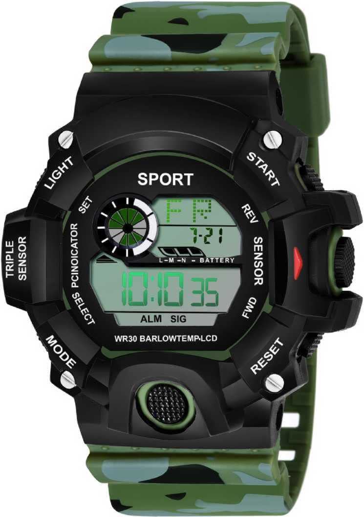 TYMU Digital Boys Watch (Black Dial, Multicolored Strap) (Green) (B09VPQTRCR) Amazon Price History, Amazon Price Tracker