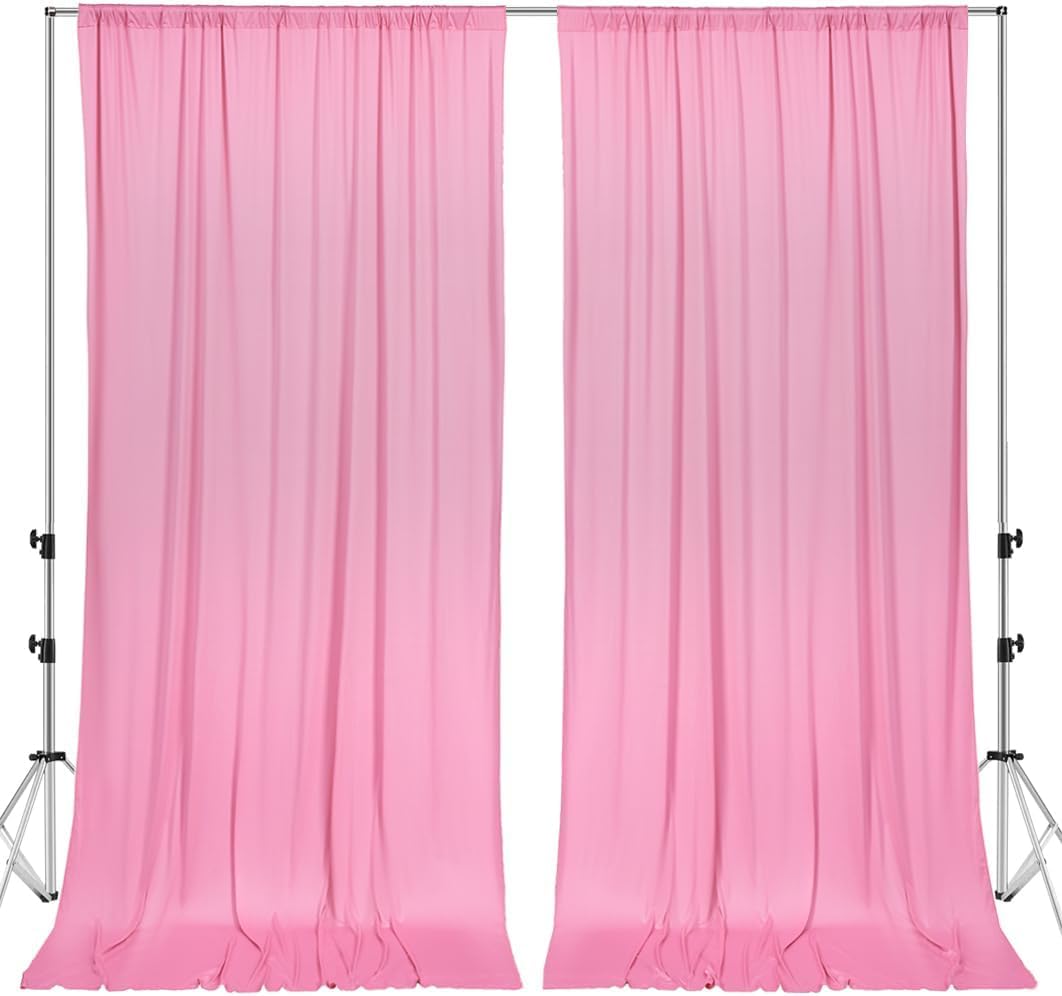 HomeArt 4 Ft. x 12 Ft. Pink Backdrop Curtains Panels, Wrinkle Free Polyester Photography Backdrop Drapes, Wedding Party Home Decoration Supplies (B0CRQBFG86) Amazon Price History, Amazon Price Tracker