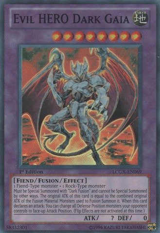YU-GI-OH! - Evil Hero Dark Gaia (LCGX-EN069) - Legendary Collection 2-1st Edition - Super Rare