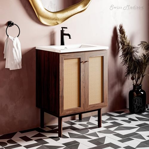 Image of Classe 24 inch Bathroom Vanity in Dark Walnut Bath Sink Cabinet Sink Included