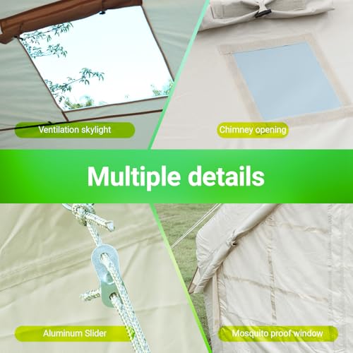 Carpa Inflable Nice C para Camping de 12 Personas Beige miniatura 6