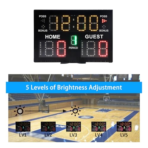 Marcador Digital LED para Baloncesto y Otros Deportes miniatura 2