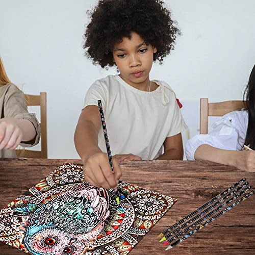 Benospace 9 Pcs Diamond Painting Pen Rhinestone Picker Pencil Set Self Adhesive Nail Dotting Wax Pen With Pencil Sharpener Resin Point Drill Pens 5D Crystal Gem Pick Up Tools Diy Nail Art Accessories #TOP5