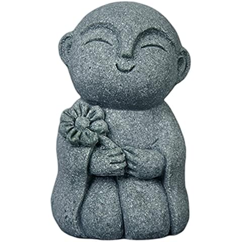 livelyfish Japanese Buddha Monk Statue Ornament Cover