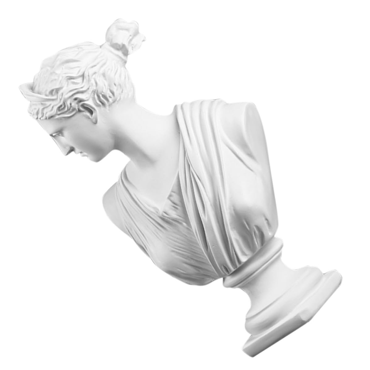 Busto de Diosa de Resina Blanco, Adorno Decorativo para Salón