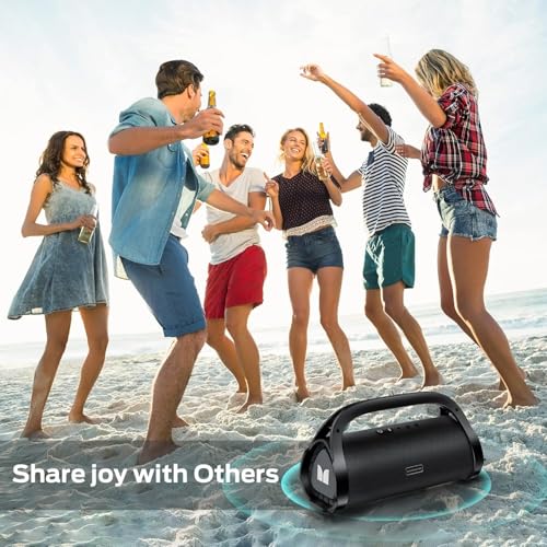 Monster Adventurer Max Boombox Bluetooth Speaker, IPX7 Waterproof Outdoor Speakers with Double Subwoofer, 100W Stereo Sound and Rich Bass, Wireless Speakers for Home, Party, Beach - Image 5