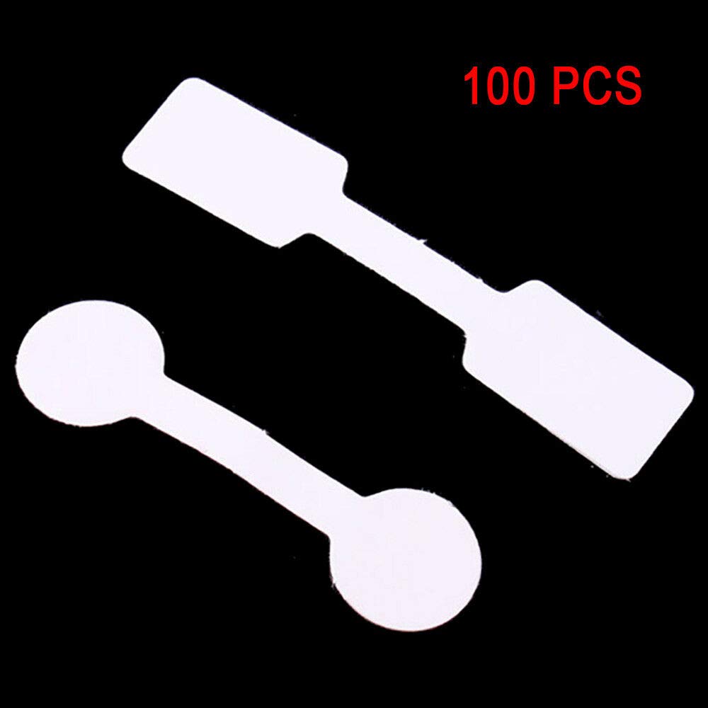 100 pezzi di etichette di carta, etichette rotonde da 1,38 pollici, utilizzate per etichette dei prezzi di nozze/appese/gioielli per costumi, bianco (n. 2