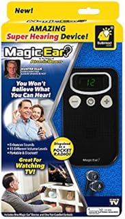 Official As Seen On TV Atomic Beam Magic Ear Personal Sound Booster by BulbHead, Portable Hearing Amplifier Enhances Vocals, Cancels Out Background Noise (1 Pack)