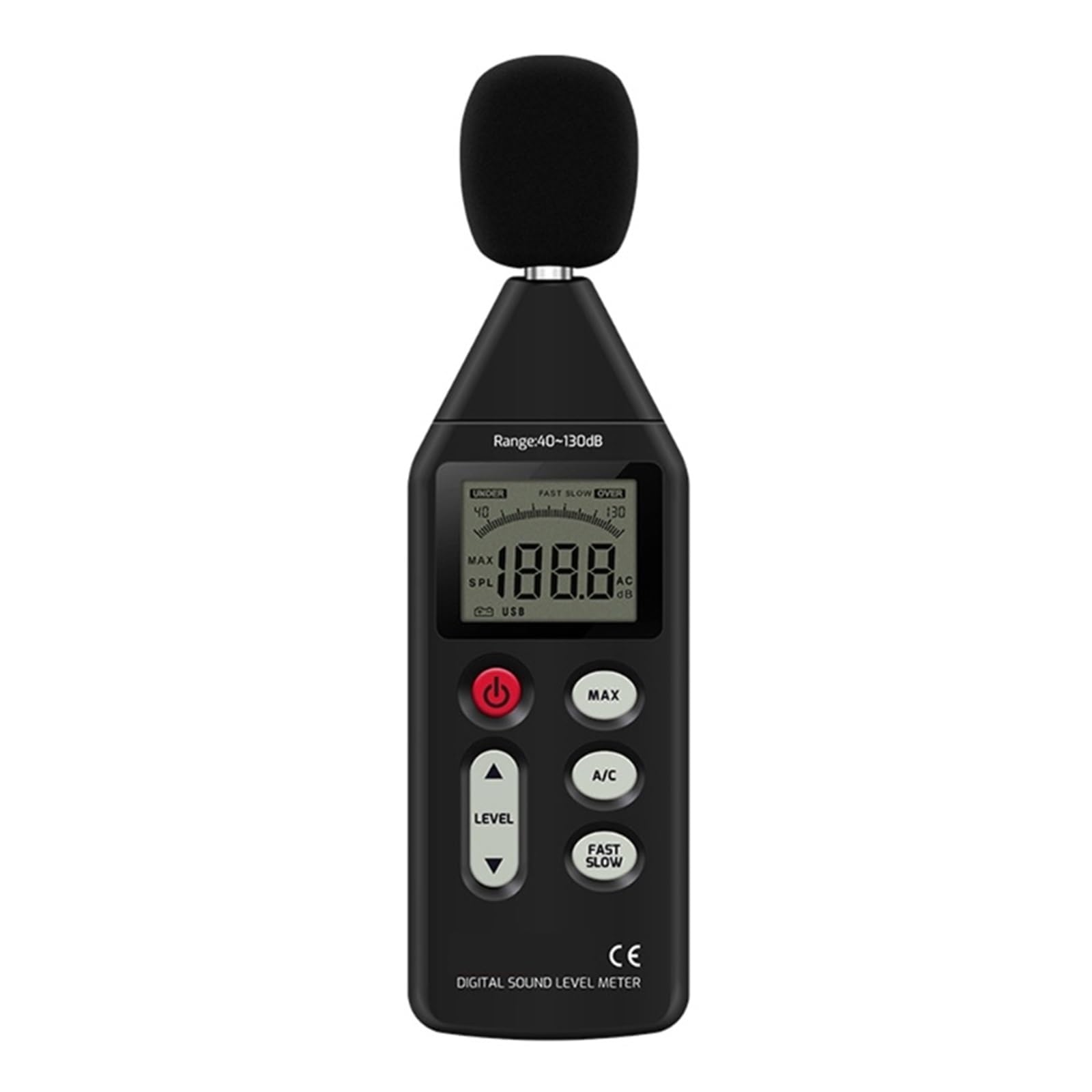 Medidor De Ruido Digital Nivel Sonido Conexión Datos USB PrecisióN Extremadamente Alta