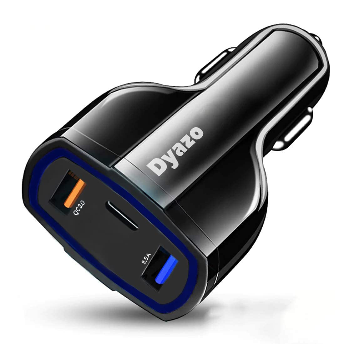 Dyazo 3 Port 36 W Fast USB Car Charger Qc Charging Compatible for Qualcomm 3.0 iPhone 11/12 / Max/Mini, Samsung Galaxy, Pixel, Vivo, Oppo, Mi & All Mobile Phone (Black)-image-32