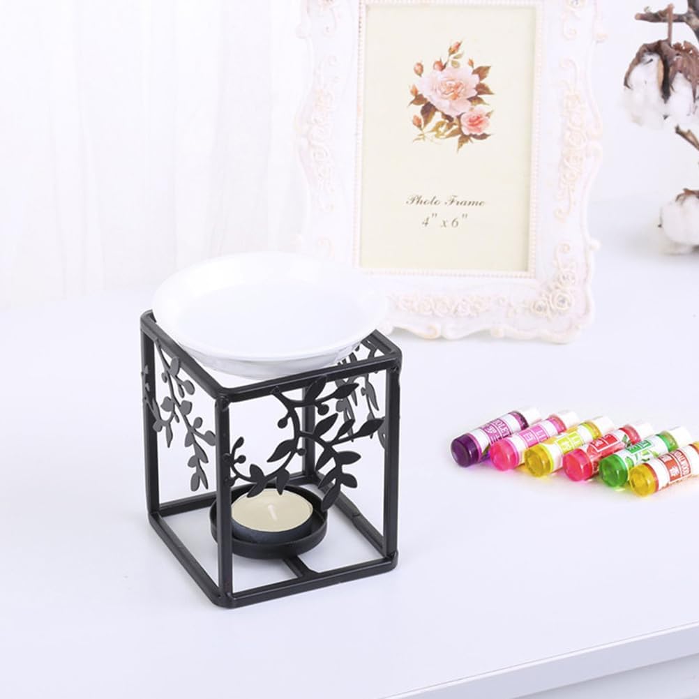 Garneck Decorative Essential Oil Burner Home Adornment Cauldron Wax Warmer Zen Incense Burner Iron Candle Holder Incense Burner Holder Non Candlestick Tea Light Holder Household Oil Heater