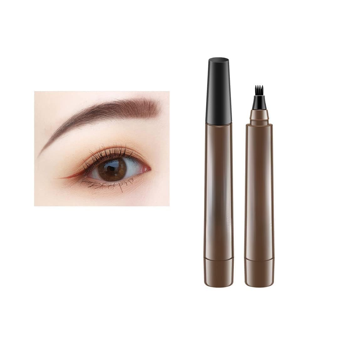 Liquid Eyebrow Pen - Upgrade Eyebrow Pencil TattooPen, Eyebrow Makeu, Long Lasting, Waterproof and Smudge-proof (Dark brown#2)
