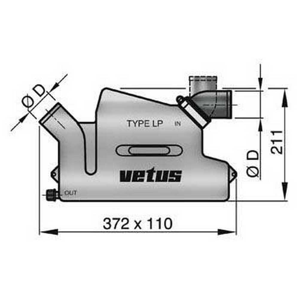 VETUS WATERLOCK LP45 Sortie ORIENTAB