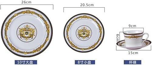 Miniatura 2 de BREWIX Bone CXDTBH - Juego de cubiertos de platos planos de cocina utensilios de catering platos de hueso plato de cuenco de restaurante cuchara