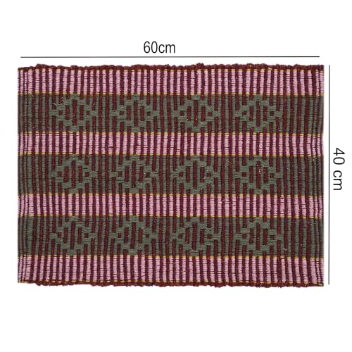 Image of THE HOME TALK Door Mat Set of 3 | Anti-Skid Cotton Blend Kitchen Rugs | 40 x 60 cm | Multi Color Mix & Match Design | Washable Floor Mats for Kitchen, Bathroom, Entrance & Home Decor