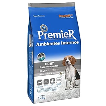 Premier Pet Ração Premier Ambientes Internos Light Para Cães Adultos Sabor Frango E Salmão 12Kg