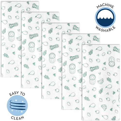 S&T Inc. Shelf Liner Non Adhesive, Refrigerator Liner For Shelves Washable, Absorbent Shelf Liner, 12 Inch X 24 Inch, Fruits, 5 Pack #TOP2