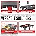 SNAP-LOC, Heavy Duty Push Cart Moving Dolly 4 Wheels, 1,500 lb with Push Bars, 4 Inch Casters, Dollies for Moving Cargo, E Strap Attachment Included, Black