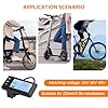 Jumplushion 5 Pins E-Bike Display for 24V/36V/48V System, G51 Color Screen Intelligent Electric Bike LCD Display Control Panel Wireless Bicycles Speedometer Odometer (Black-White Screen) #5