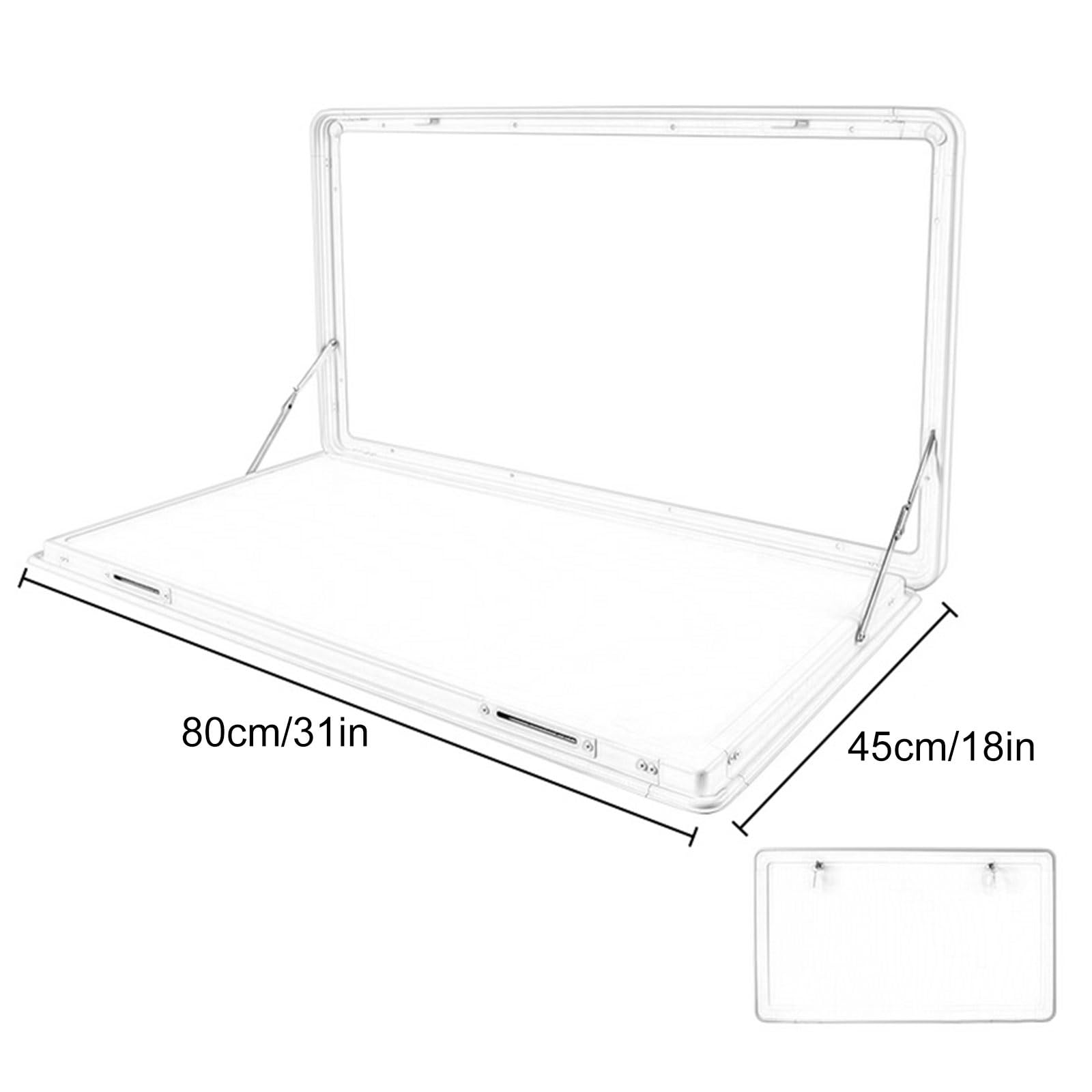 Tavolo Ribaltabile da Parete, Tavolo da Picnic Esterno per Camper, Tavolo da Parete Pieghevole in Lega di Alluminio Premium con Serratura(Black,80 * 45cm/31 * 18in)