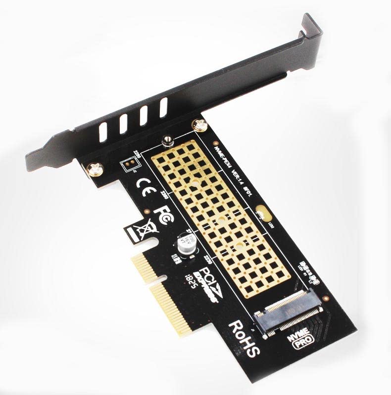Adaptateur M.2 NVMe PCIe pour cartes mères avec interface M Key PCI Express