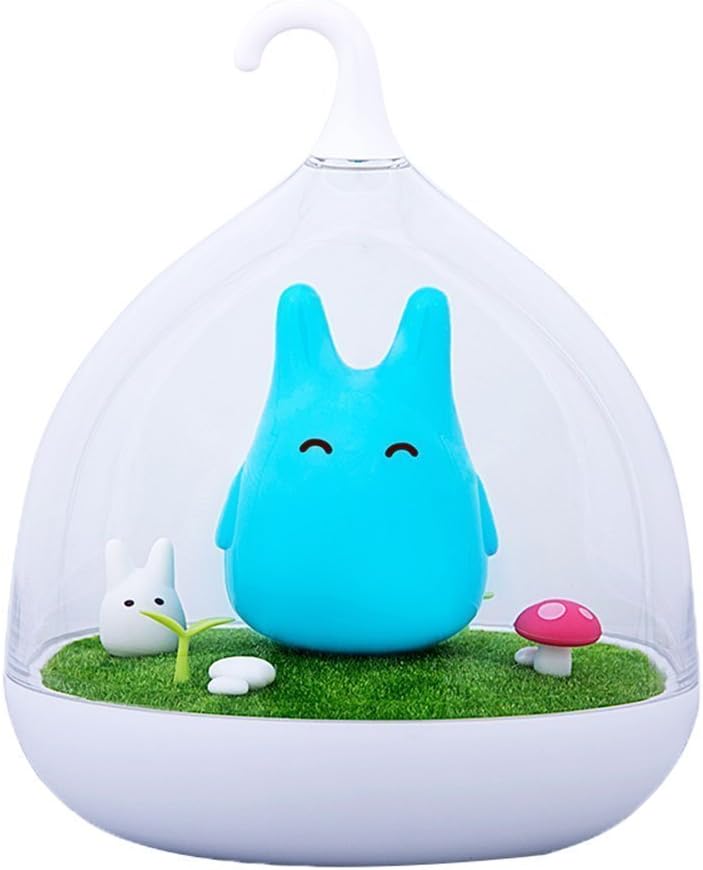 Children's Night Lights Hand-held Design Touch Sensor Vibration Birdcage Lamp Totoro Bedside Night Lights Charging for Kids, Baby,Valentines Gift,Outdoor Lamp Blue